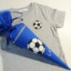 Geschwister-Schultüte Fußball und T-Shirt