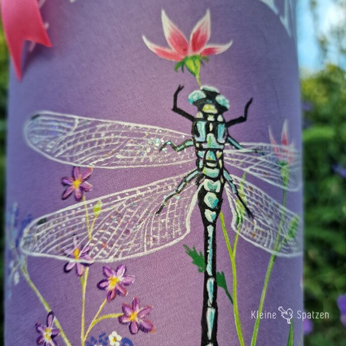 Handbemalter Schultütenüberzieher Libelle by Kleine-Spatzen (3)