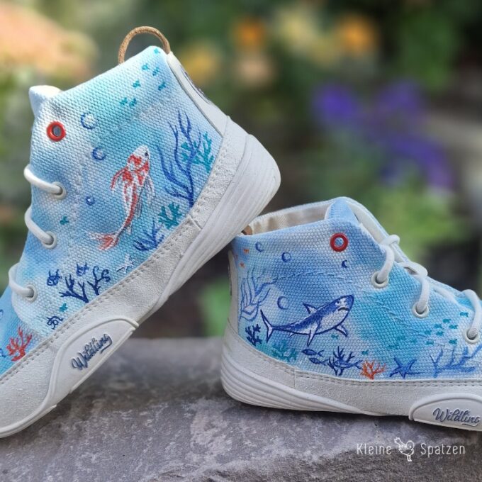 Handbemalt by Kleine-Spatzen Unterwassermotiv auf Wildlingen