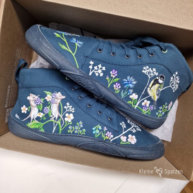 Handbemalt by Kleine-Spatzen Wildlinge mit Waldmäuschen