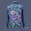 Handbemalte Jeansjacke by Kleine-Spatzen mit Oktopus