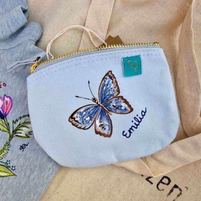 handbemaltes Portemonaie Kleine-Spatzen (1)