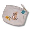 Eichhörnchen Handbemaltes Portemonnaie Täschchen Bio Baumwolle by Kleine-Spatzen personalisiert mit Namenszug einzigartig Tiermotive individuelles Geschenk Geschenkidee (3)
