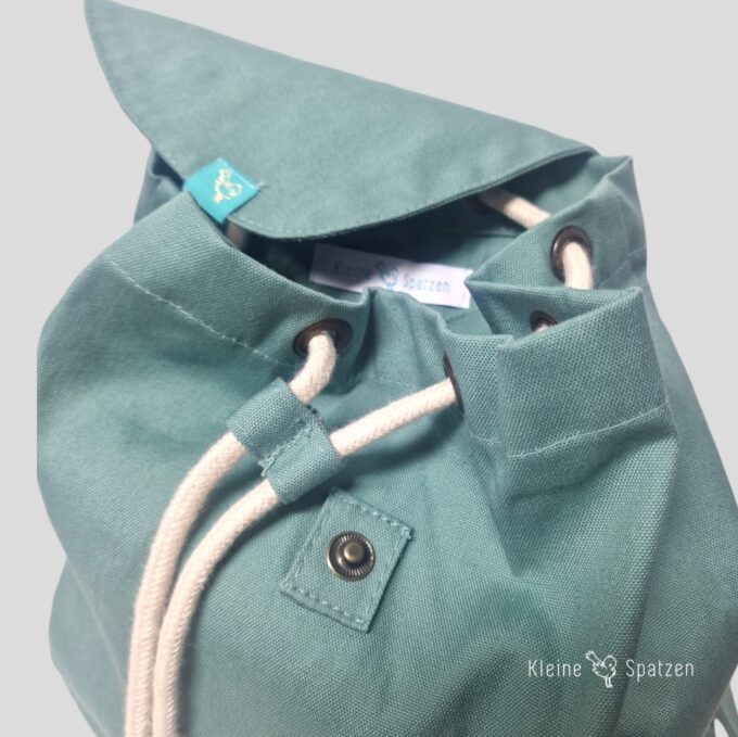 Rucksack Organic Mini Sage Verschluß