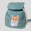 Rucksack Organic Mini Sage mit Fuchsmädchen