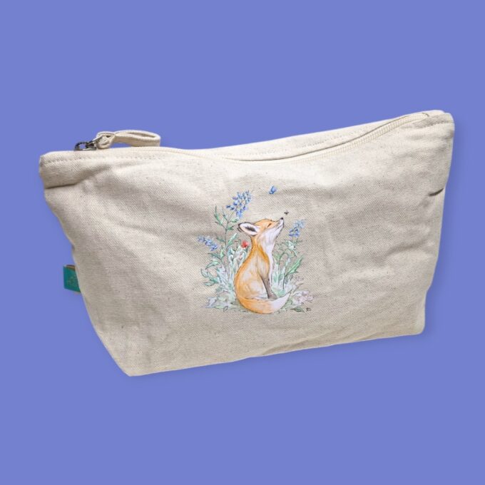 Schlampermäppchen mit Blumenfuchs