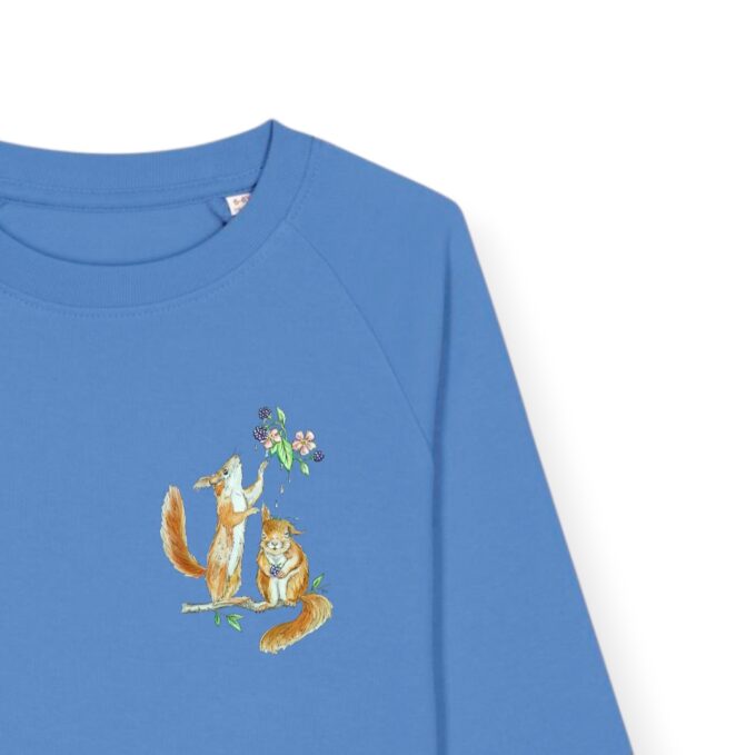 Sweatshirt Kids in Bright Blue mit Eichhörnchen
