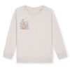 Sweatshirt Kids in Cream Heather Grey mit Blumenfuchs