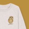 Sweatshirt Kids in Cream Heather Grey mit Eule