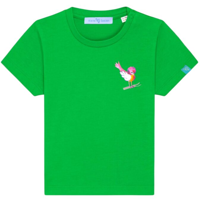 T-Shirt Minis in Frog Green mit Motiv Spatz by Kleine-Spatzen (7)