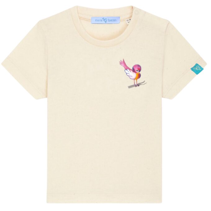 T-Shirt Minis in Nature mit Motiv Spatz by Kleine-Spatzen