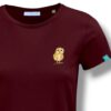 T-Shirt Woman by Kleine-Spatzen in Burgundy mit Motiv Eule