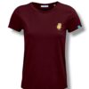 T-Shirt Woman by Kleine-Spatzen in Burgundy mit Motiv Eule (2)