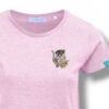 T-Shirt Woman by Kleine-Spatzen in Cream Heather Pink mit Motiv Otter