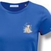 T-Shirt Woman by Kleine-Spatzen in Royal Blue mit Motiv Blumenfuchs