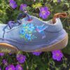 Anwendungsbeispiel ShoePatches Kolibri und Blumen