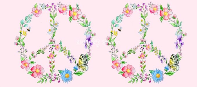 Motiv Blumen Peace by Kleine-Spatzen