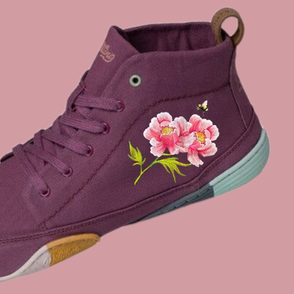 Shoepatches Motiv Pfingstrosen by Kleine-Spatzen