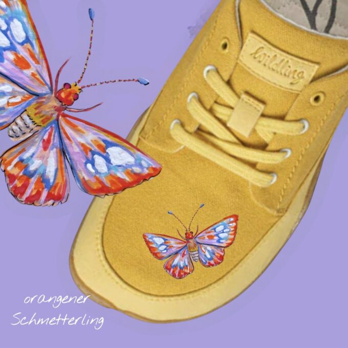 orangener Schmetterling Produktbeispiel