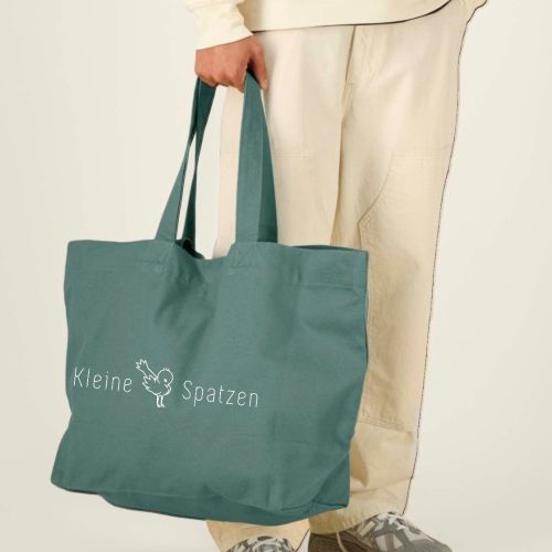 Kleine-Spatzen Shopper XXL Tragebeispiel Salbei